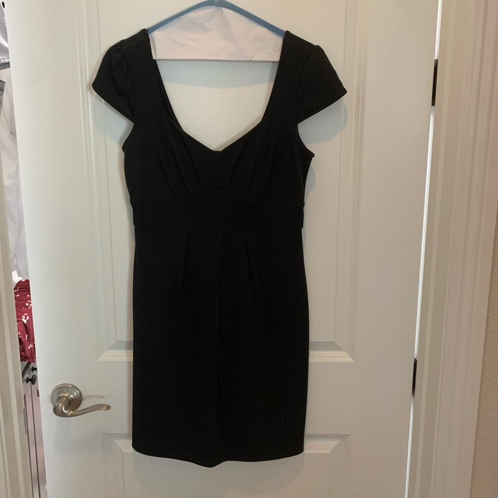 Black Capped Sleeve Dress